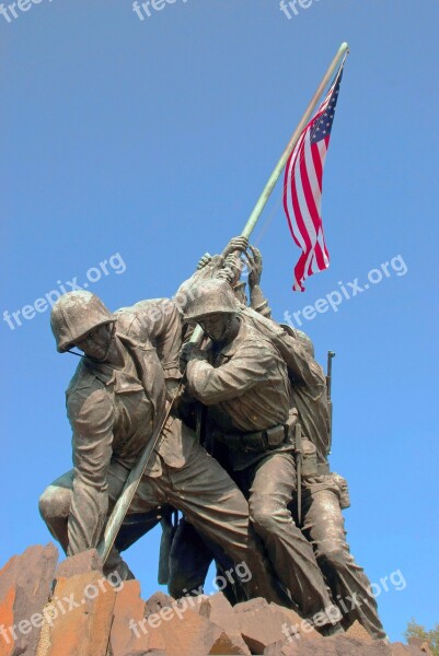 America Washington Iwo-jima Monument Soldier