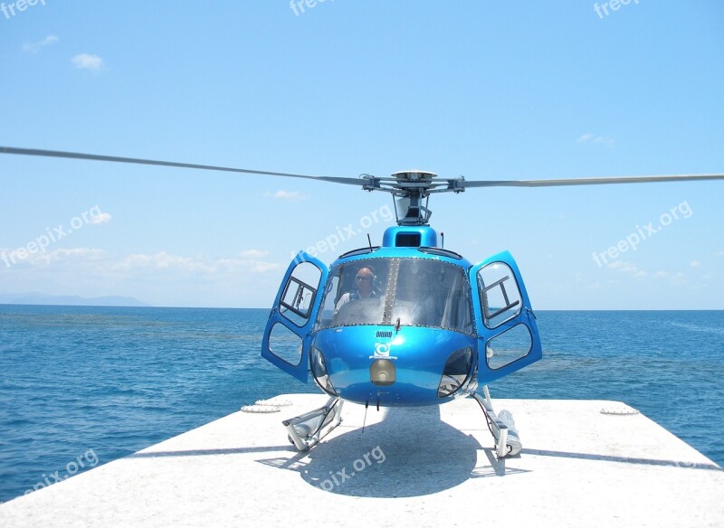 Helicopter Great Barrier Reef Australia Free Photos