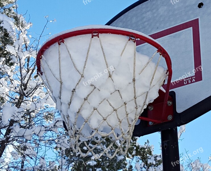 Snow Hoops Winter December Cold