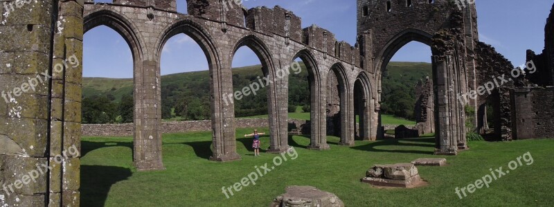 Llanthony Priory Golden Valley Black Mountains Ruins Free Photos