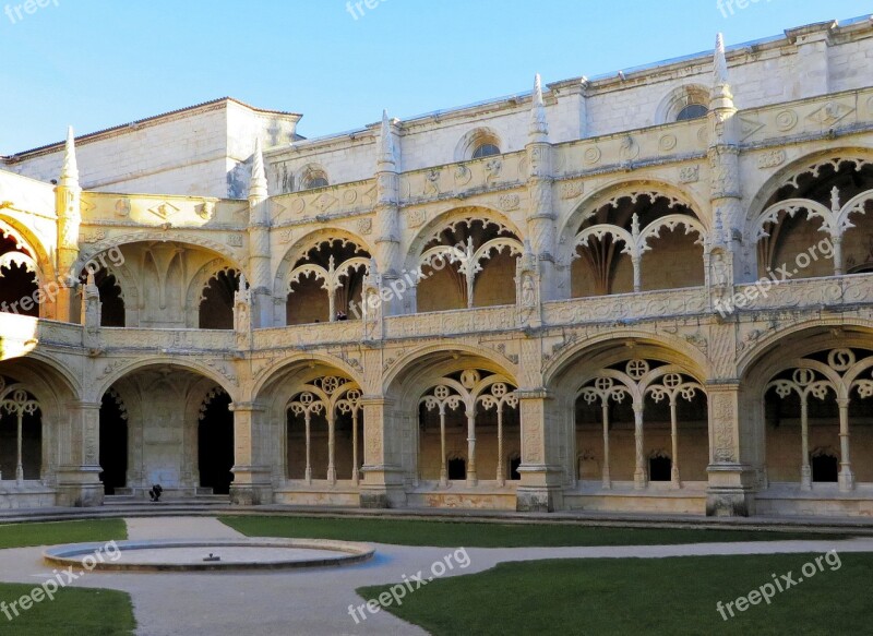 Lisbon Monastery Hieronymite Cloister Architecture