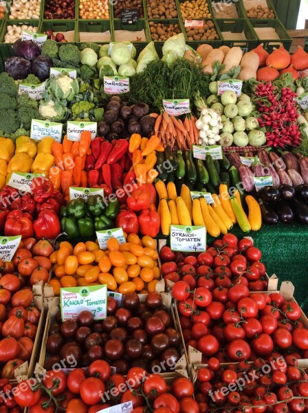 Market Vegetables Healthy Mediterranean Tomatoes