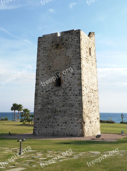 Stone Tower Castle Structure Fortress Old Lighthouse