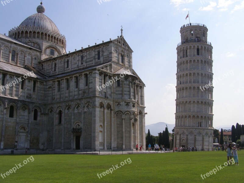 Pisa Tower The Cathedral Italy Tuscany