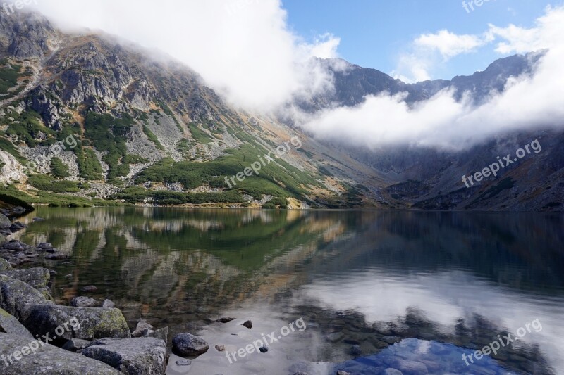 Mountains Pond Top View Tatry Poland