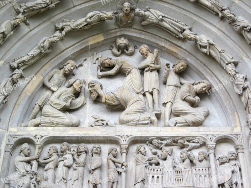 Basilica Of St Denis Tympanum Voussoirs Portal Entrance