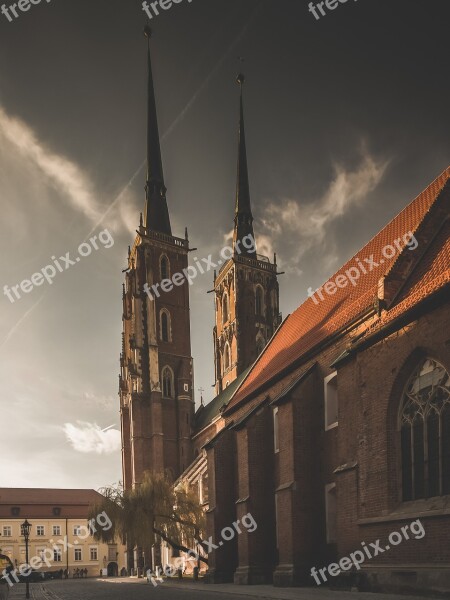 Tower Cathedral Island Wroclaw Poland