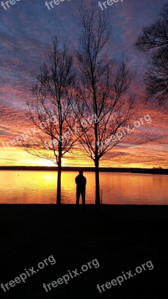 Ammersee Sunset Germany Bavaria Free Photos