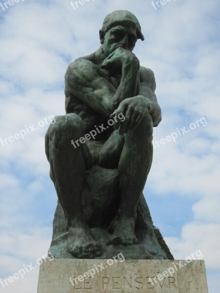 The Thinker Bronze Sculpture Rodin Nude