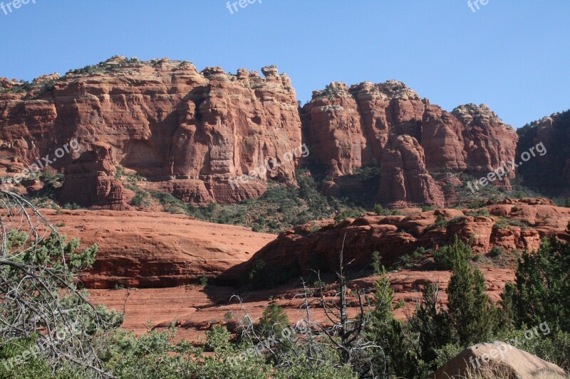 Usa Arizona Sedona Cliff Red Rocks