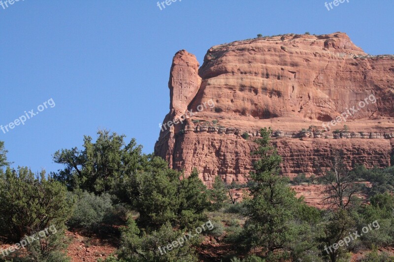 Usa Arizona Sedona Cliff Red Rocks