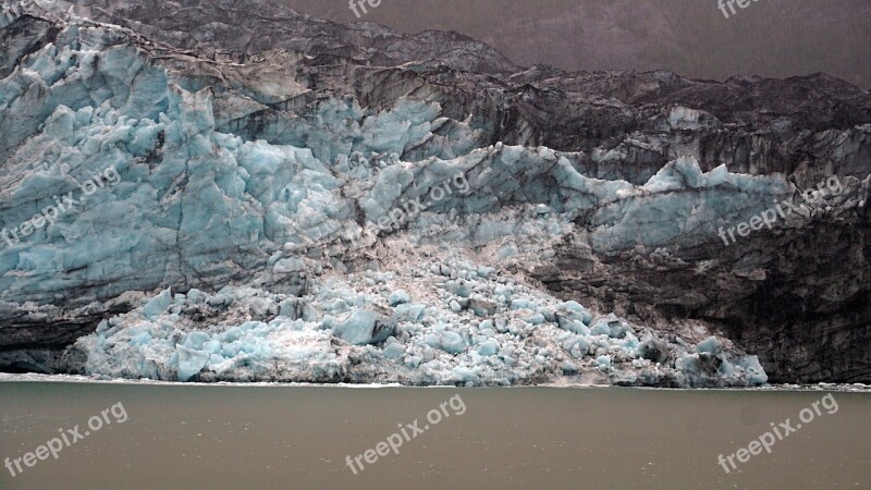 Alaska Glacier Calving Landscape Water