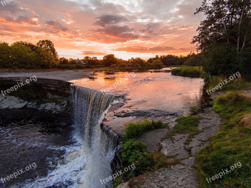 Falls Iguazu Sunset Brazil Free Photos