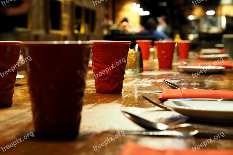 Banquet Dining Table Glass Eating Bowling