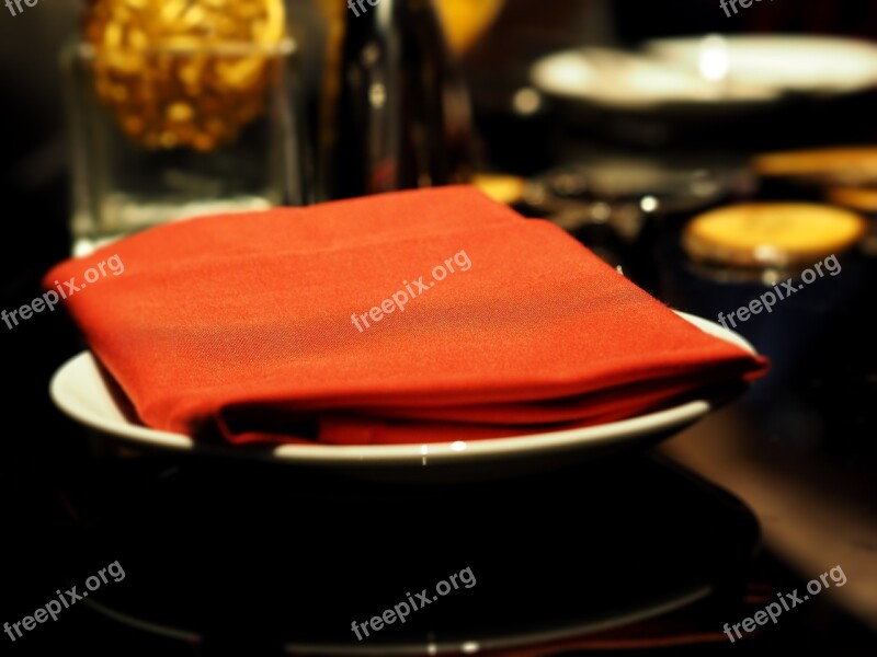 Napkins Handkerchief Hand Towel Red Dining Accessories