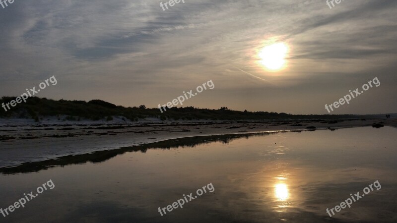 Beach Sunset Water Boat Sea