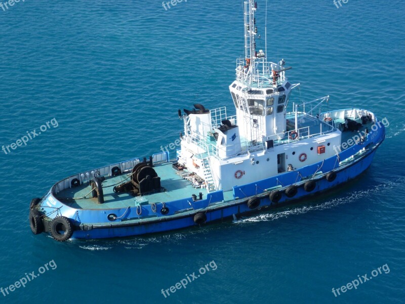 Tug Ship Boat Shipping Mediterranean