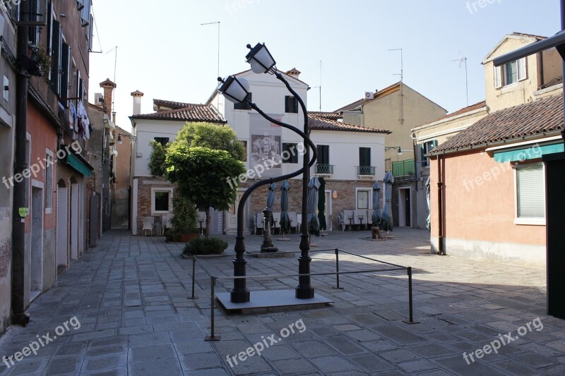 Lagoon Venice Burano Island Lantern Free Photos