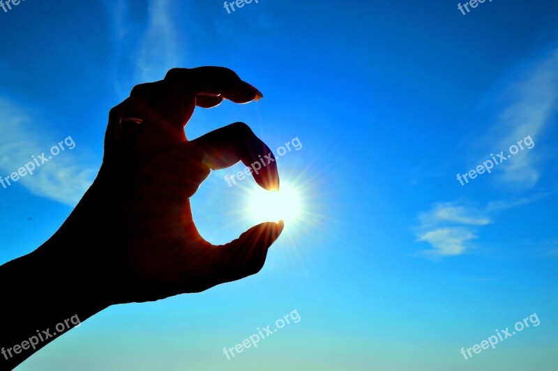 Sun Hands Sun In Your Hands Sky Sardinia