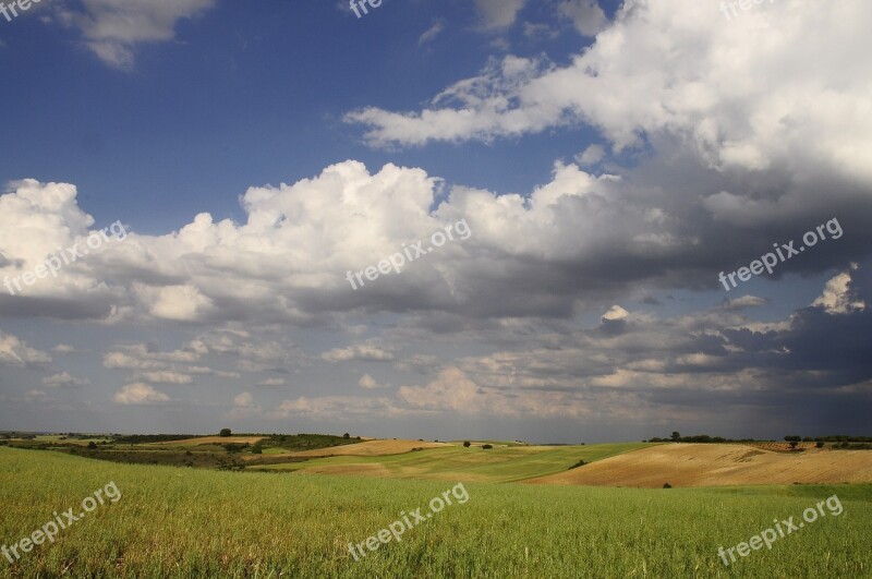 Landscape Clouds Field Sky Nature