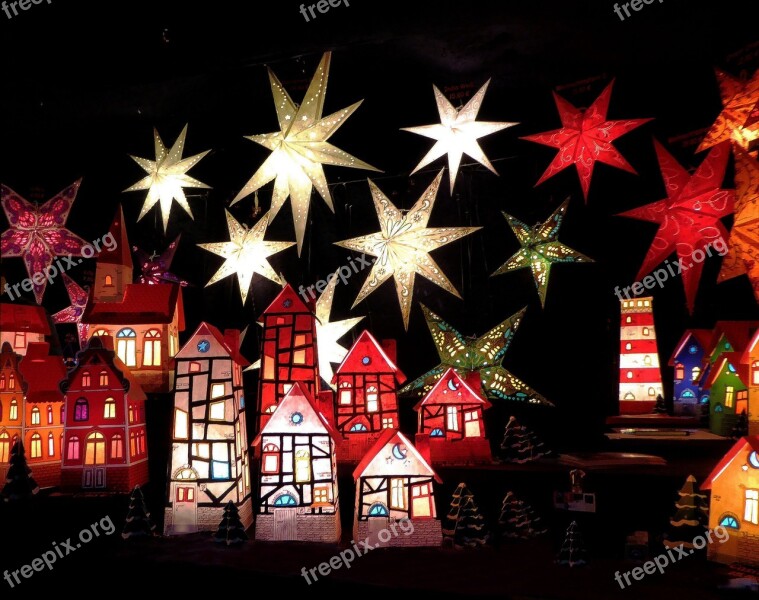 Bremen Christmas Market Shining Colorful Night Photograph Transparent