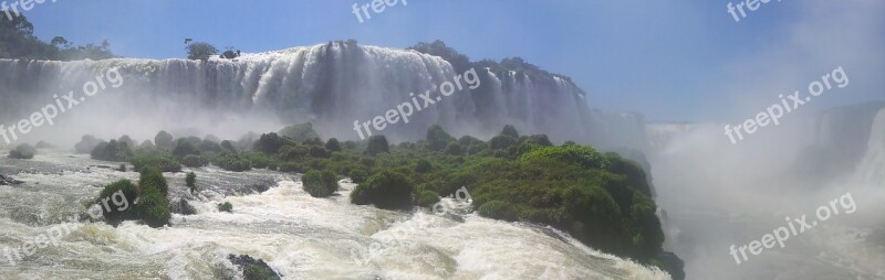 Cataracts Foz Iguacu Water Falls Nature