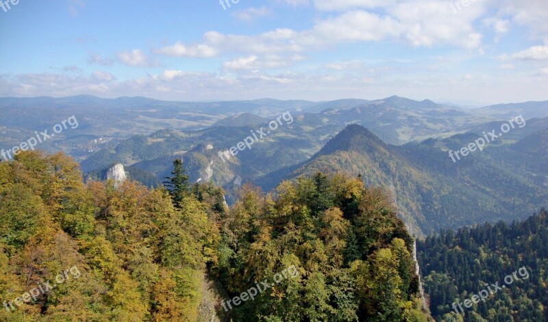 Pieniny Poland Mountains Tops Landscape