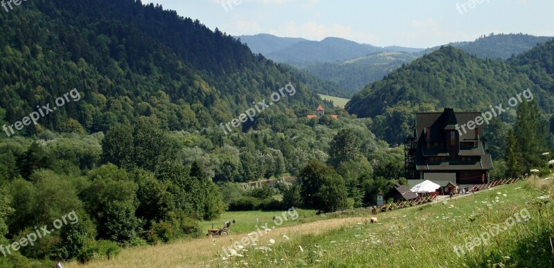 Pieniny Poland Landscape Mountains Nature