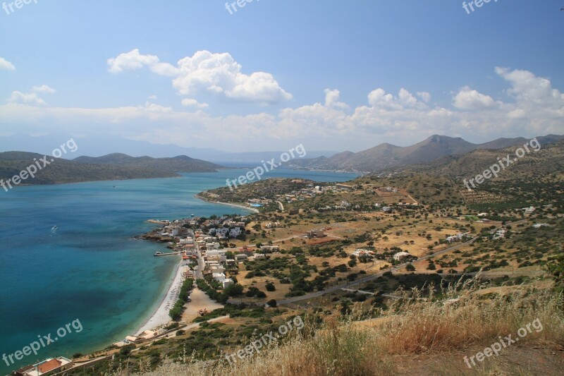 Coast Crete Island Greece Landscape