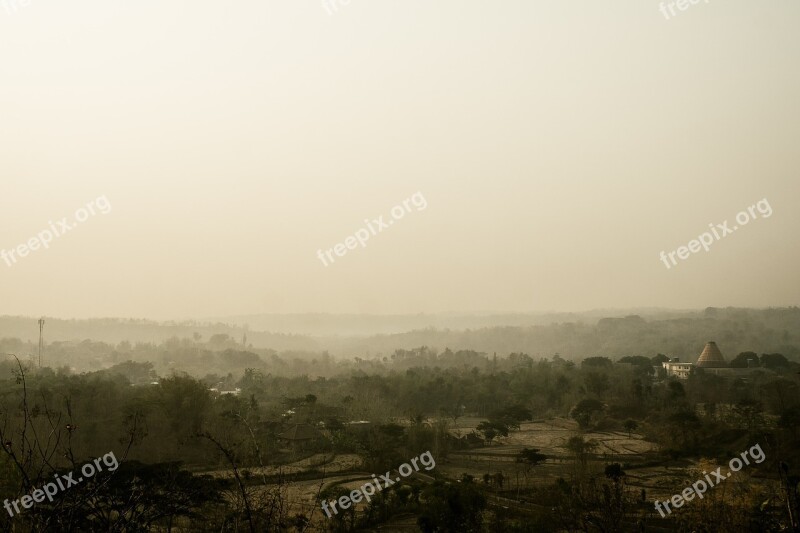 Misty Countryside Landscape Nature Fog