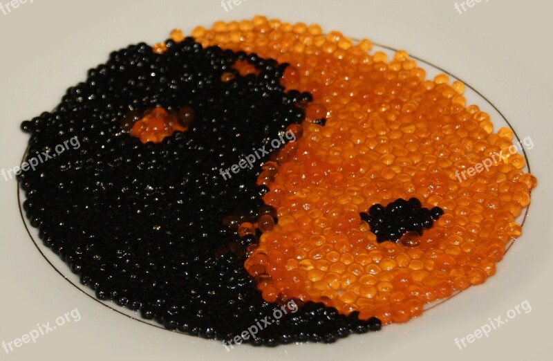 Caviar Red Caviar Black Caviar Food Dish