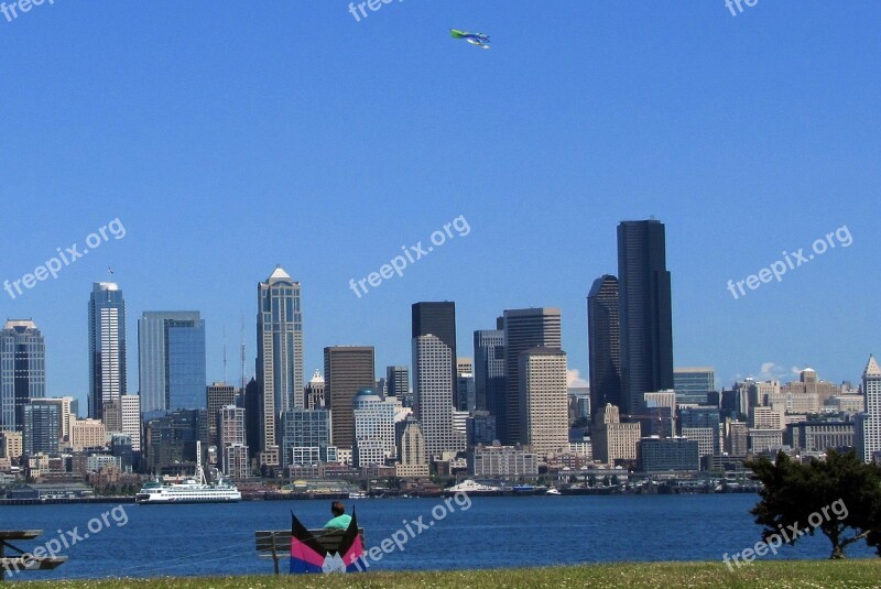 Seattle Pacific Northwest Waterfront Skyline Free Photos