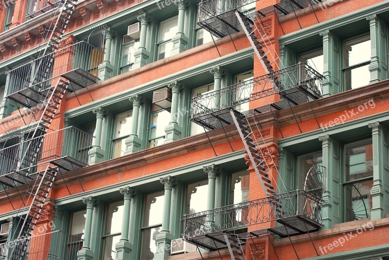 New York Building Usa Soho Vintage