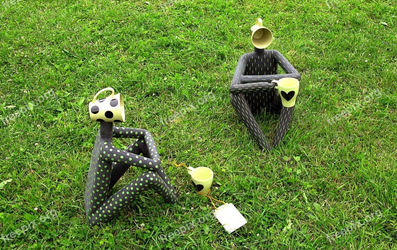 Tea Pair Sculpture Humor Museum Park