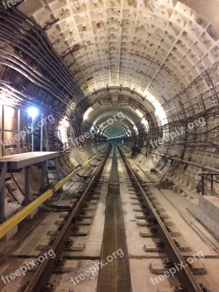 Metro Tunnel Railway Construction Rails