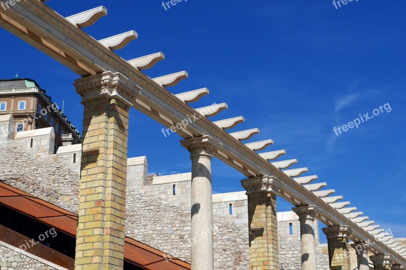 Architecture Castle Garden Bazaar Budapest Renovation Monument