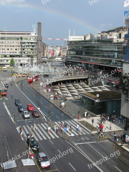 Stockholm Sergels Torg City Sweden Street