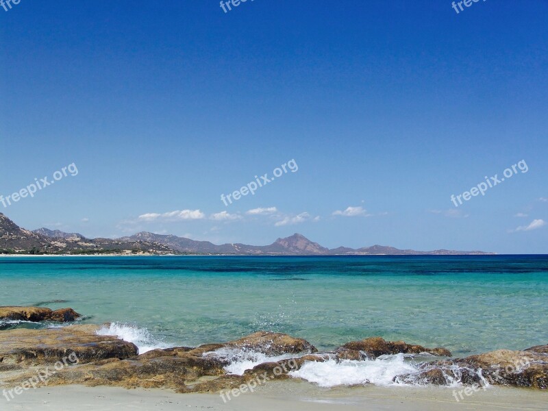 Sardinia Water Ocean Mediterranean Beach