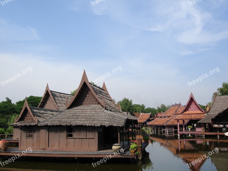 Thailand Architecture Park Water Floating Village