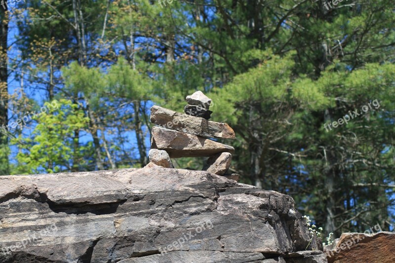 Inukshuk Indian Canada Symbol Rock