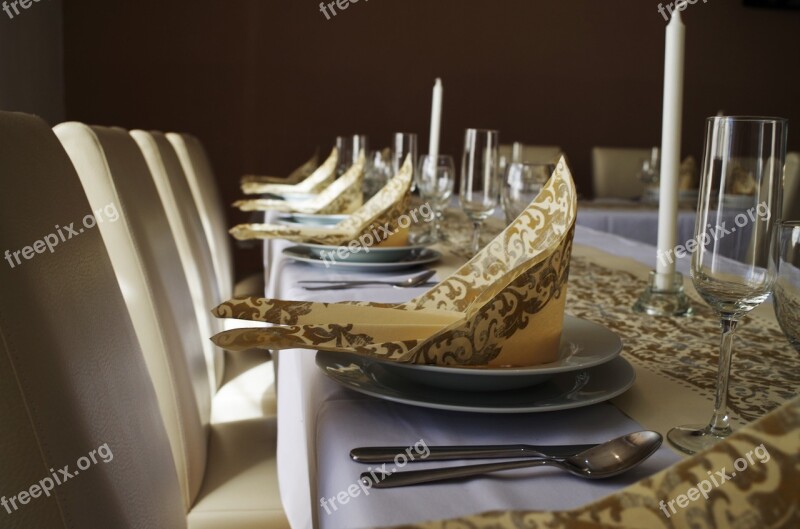 Table Manners Serviettes Place Setting Restaurant Celebration