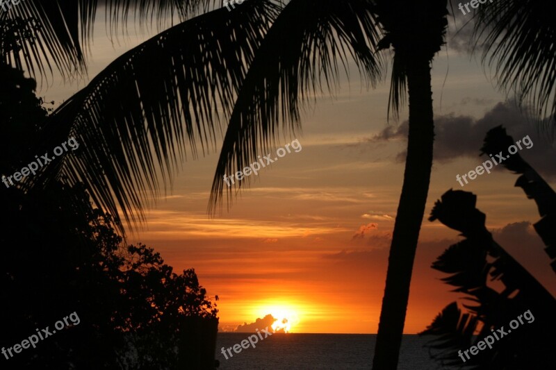 Sunset Paradise Travel Sun Tropical