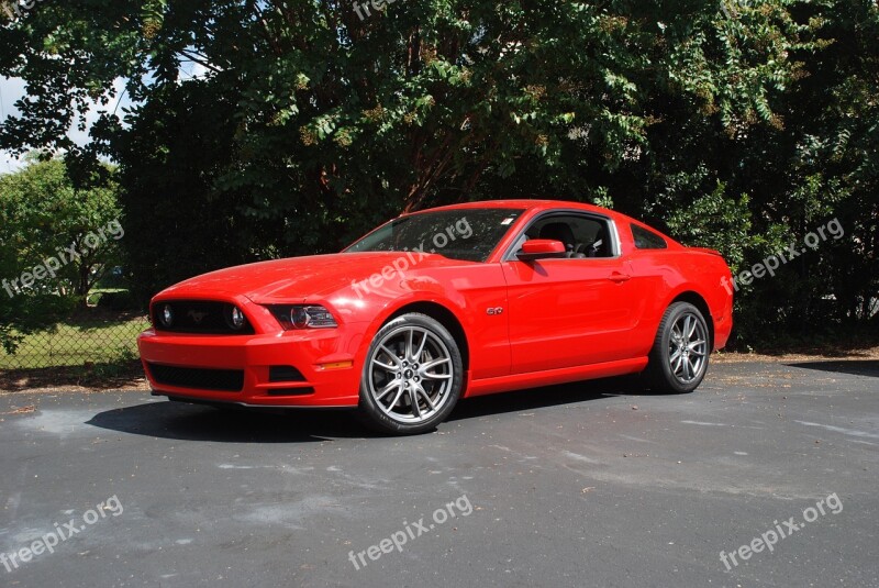 Red Ford Car Vehicle Automobile