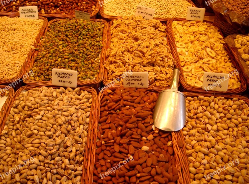 Market Nuts Food Delicious Hazelnuts