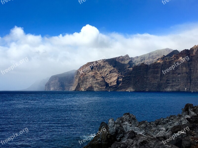 Tenerife December Water Canary Islands Mountains