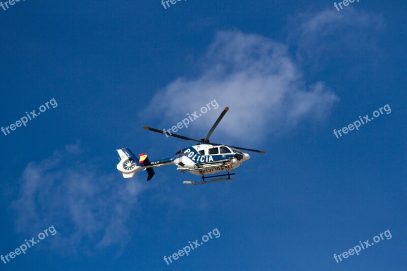 The Police Copter Summer Las-palmas Blue