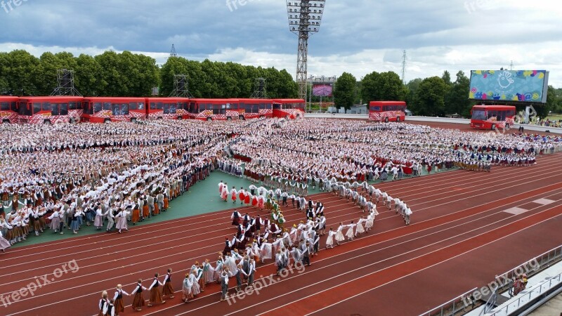 Dance Festival Latvia Europe People