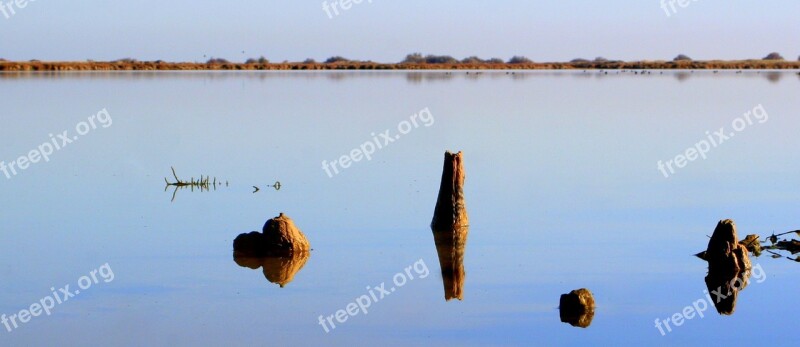 Water Sundown Nature France Scenic