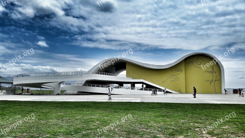 Niemeyer Brazil Theatre Architecture Free Photos