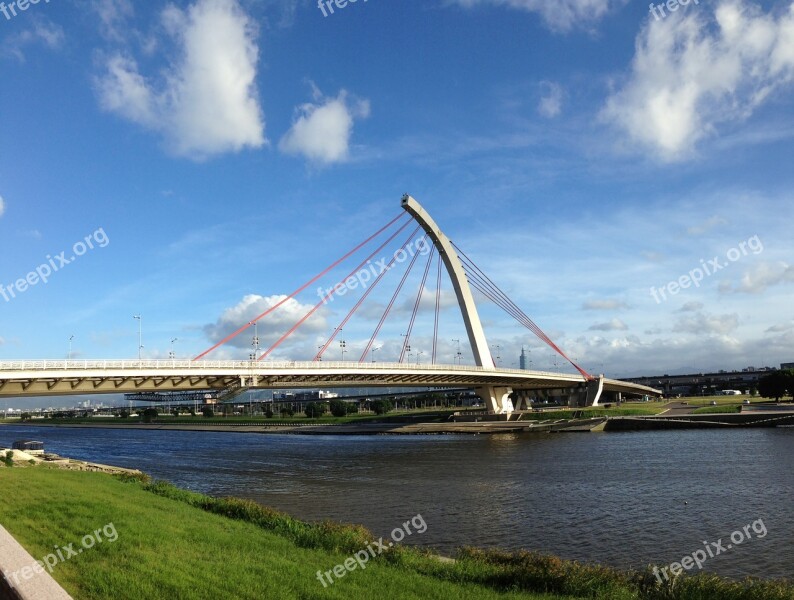 Taiwan Da Zhi Bridge Construction New Taipei City Landscape